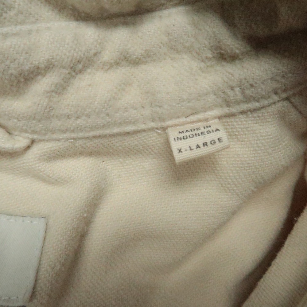 Buck Mason Shirt Mens Extra Large Beige Long Sleeve Flannel Two Pocket XL - Picture 4 of 10